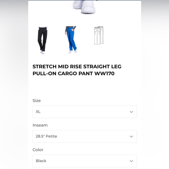 Cherokee uniform pants. Size XL. - Picture 2 of 2